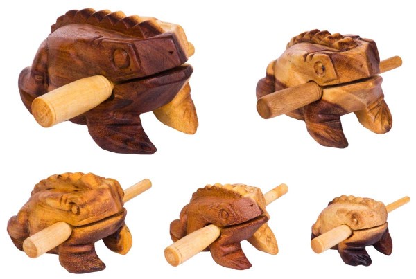   Froggy, 5er Set, 8-20cm, Holzratschen