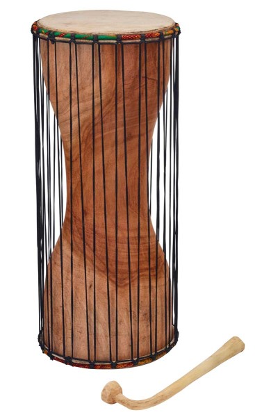 Afroton Dondo, Sprechtrommel, Ø 21cm, H 50cm, inkl. Schlägel