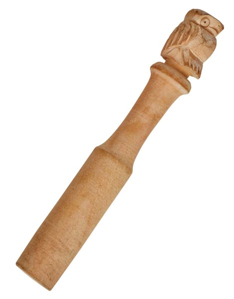 Afroton Klangschalen-Schlägel, Holz, beschnitzt